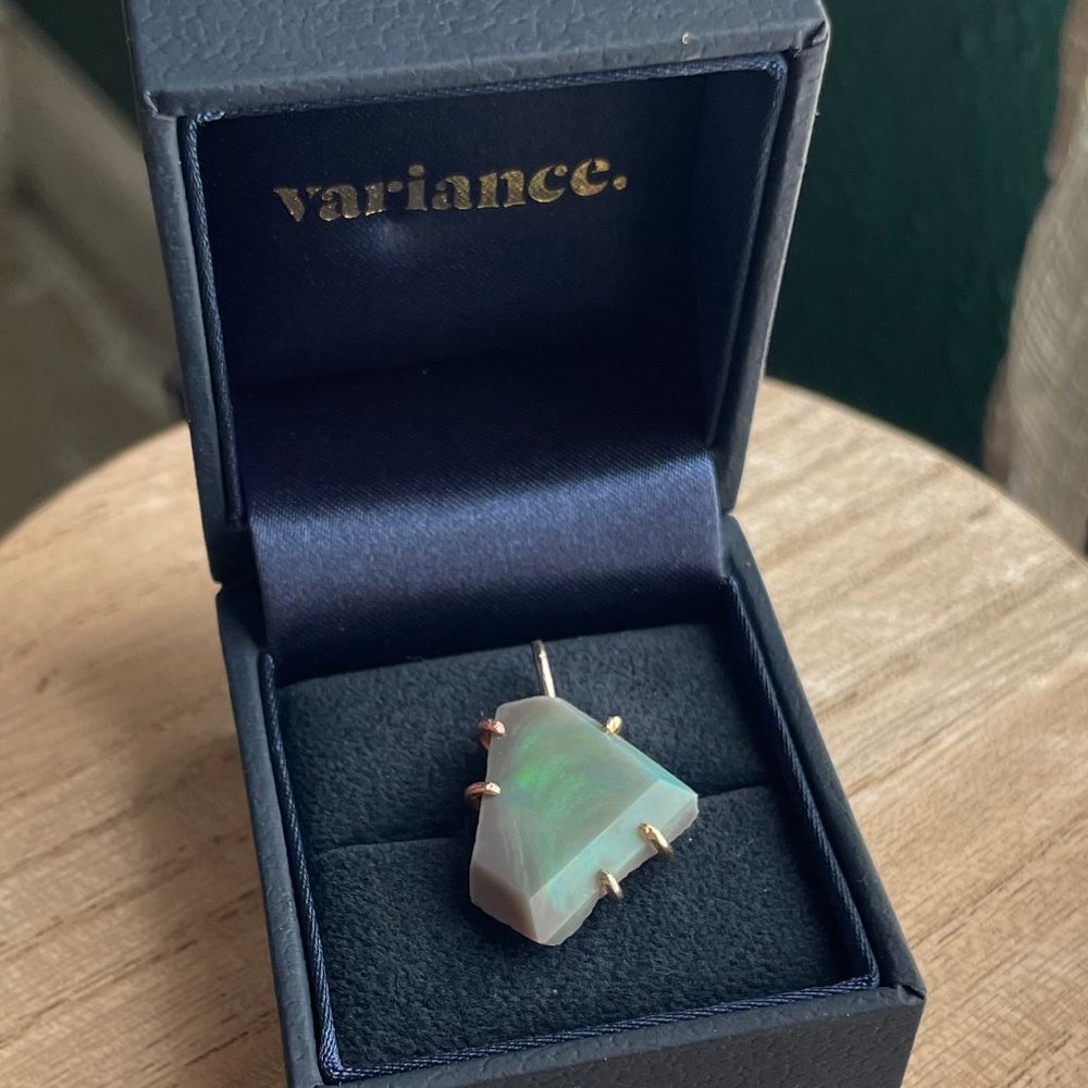 large opal stone pendant